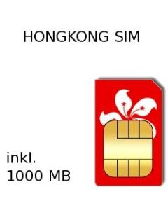 Hongkong Prepaid SIM Karte - 1 GB - 12 GB Daten