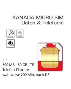 Kanada MICRO SIM