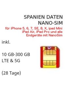 spanische MOvistar NANO-SIM inkl. 5G & LTE