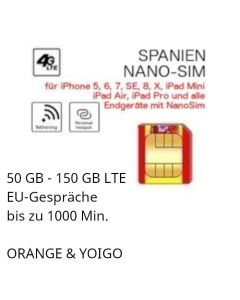 Spanien NANO SIM