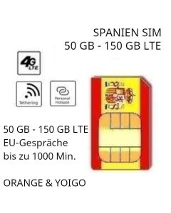 Spanien SIM im Orange-Netz