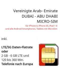 Dubai MICRO SIM