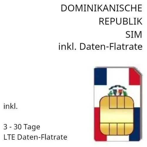 DOMINIKANISCHE REPUBLIK PREPAID SIM (DOM-REP)