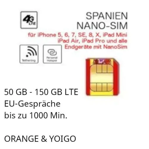 Spanien NANO SIM