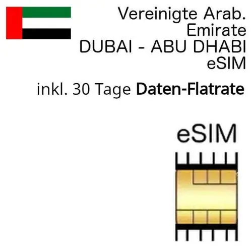 VAE eSIm Vereinigte arabische Emirate